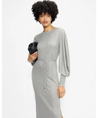 Ted Baker Womens Blubela Structured Sleeve Midi Dress, Grey