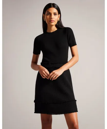 Ted Baker Womens Dolyan Mini Mockable Dress, Black