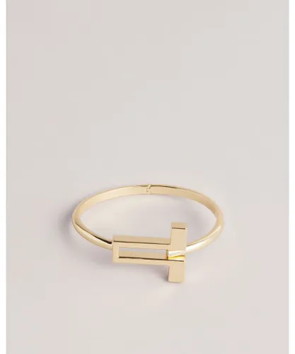 Ted Baker Womens Selva Signature T Bangle, Gold - One Size