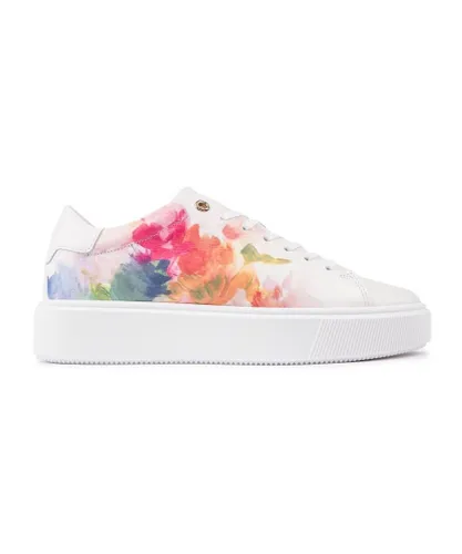 Ted Baker Womens Tennia Trainers - White Leather