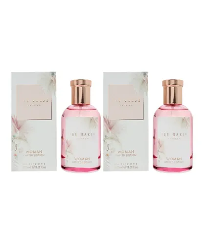 Ted Baker Womens Woman Limited Edition Eau de Toilette 100ml Spray for Her x 2 - One Size