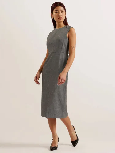 Ted Baker Yutakad Tailored Midi Dress, Grey - Grey - Female