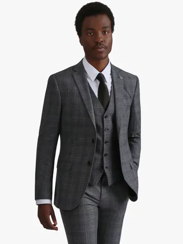 Ted Baker Zion Check Suit Jacket, Charcoal - Charcoal - Male