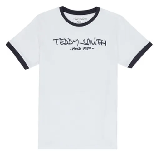 Teddy Smith  TICLASS 3  boys's Children's T shirt in White