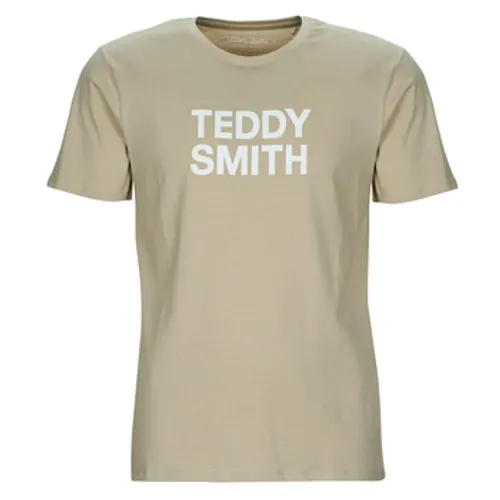 Teddy Smith  TICLASS BASIC MC  men's T shirt in Beige