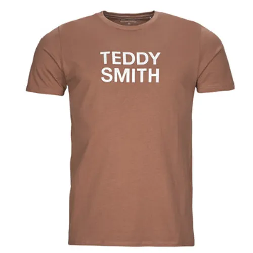 Teddy Smith  TICLASS BASIC MC  men's T shirt in Brown