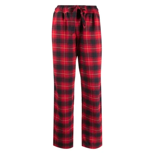 Tekla , Checkered Red Trousers ,Red female, Sizes: