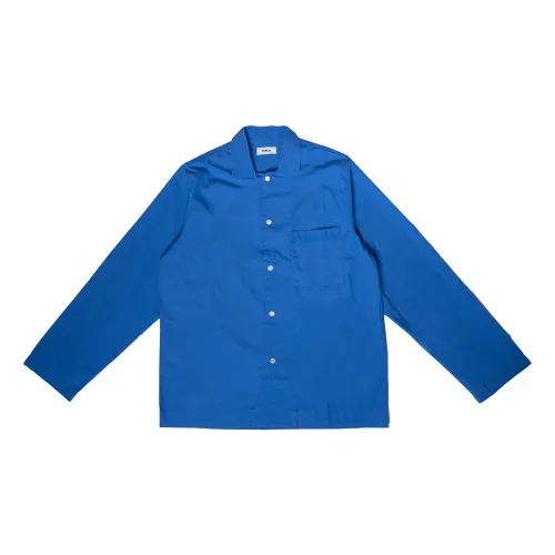 Tekla , Cotton Poplin Pyjamas Shirt ,Blue male, Sizes: