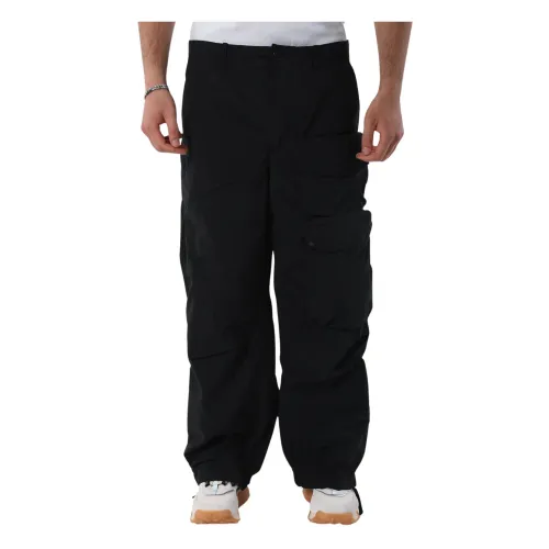 Ten C , Cargo Nylon Pants with Pockets ,Black male, Sizes: