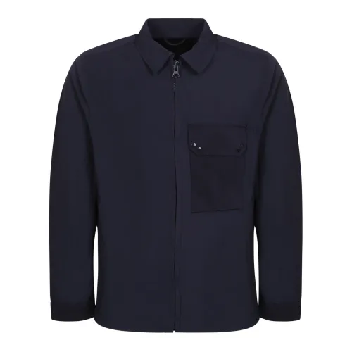 Ten C , Clic collar nay blue jacket by Ten C ,Blue male, Sizes: