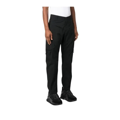 Ten C , Cotton Cargo Trousers in Black ,Black male, Sizes: