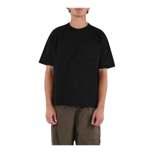 Ten C , Cotton T-shirt with Pocket ,Black male, Sizes: