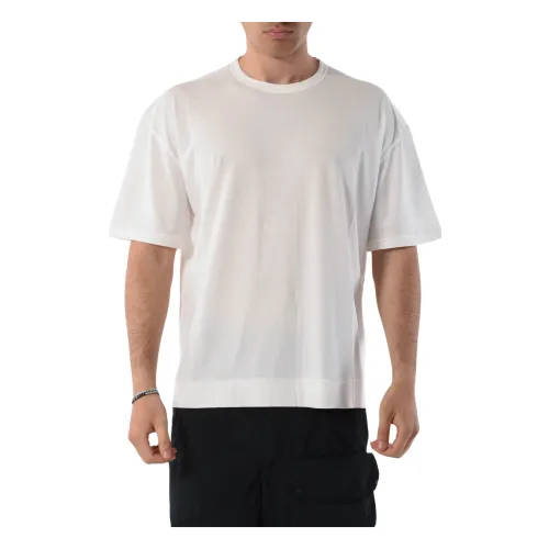 Ten C , Cotton T-shirt with round neck ,White male, Sizes: