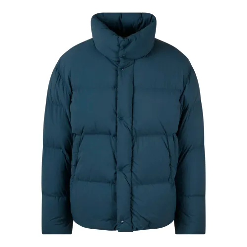 Ten C , Quilted Nylon Down Jacket ,Blue male, Sizes: