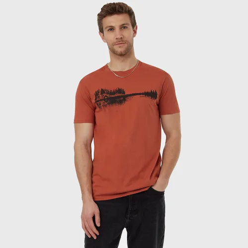Tentree Mens Summer Guitar T-Shirt (Baked Clay / Black)