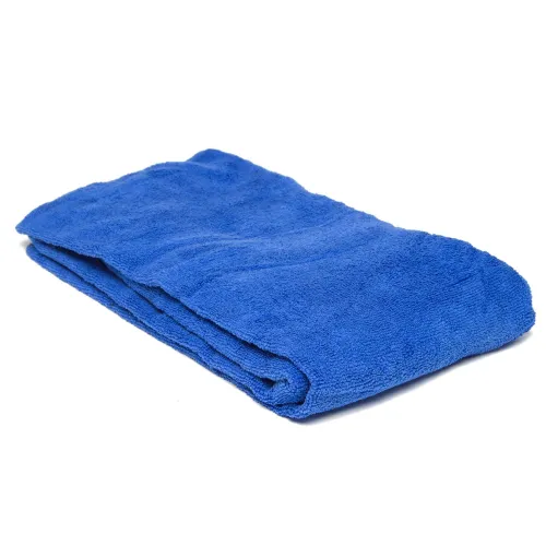 Terry Microfibre Travel Towel - Medium - Blue, Blue
