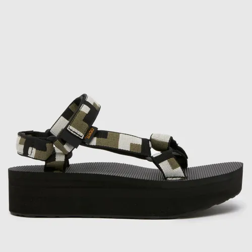 Teva Flatform Universal Sandals in Black Multi