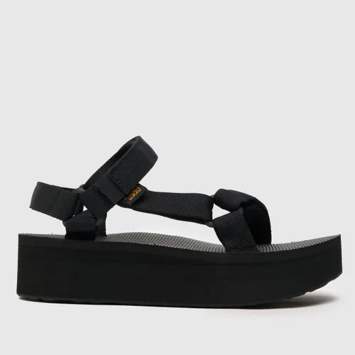 Teva Flatform Universal Vegan Sandals In Black