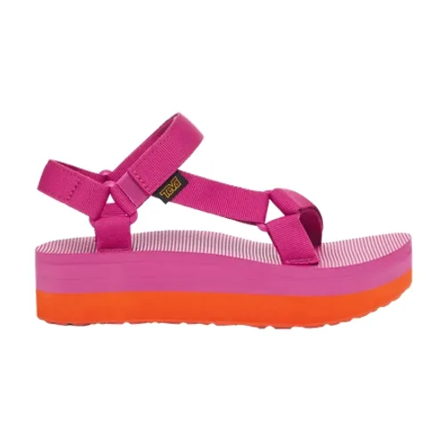 Teva Flatfrom Universal Sandals - Rose Violet & Orangeade - UK 7 (EU 40)