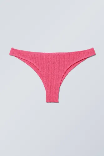 Textured Brazilian Bikini Bottoms - Pink