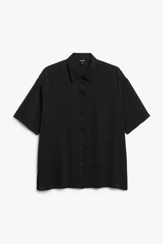 Textured short sleeve shirt - Black