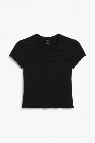 Textured t-shirt - Black