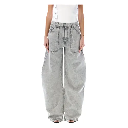 The Attico , Effie Jeans Light Grey ,Gray female, Sizes: