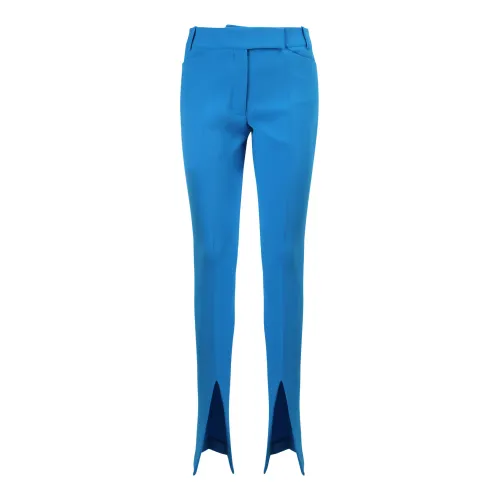 The Attico , Front slit tailored trousers ,Blue female, Sizes: