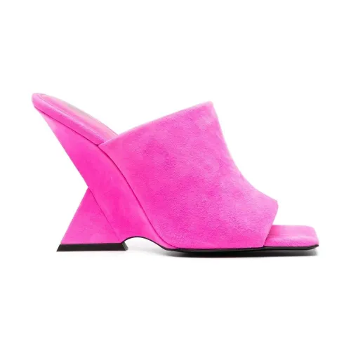 The Attico , Fuchsia Cheope 105mm Square-Toe Mules ,Pink female, Sizes: