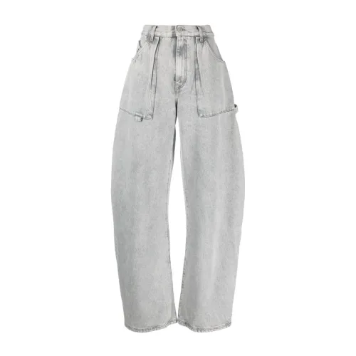 The Attico , Light Grey Effie Jeans ,Gray female, Sizes: