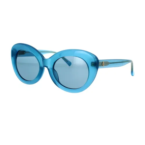 The Attico , Linda Farrow Agnes Oversized Cat-Eye Sunglasses ,Blue female, Sizes: