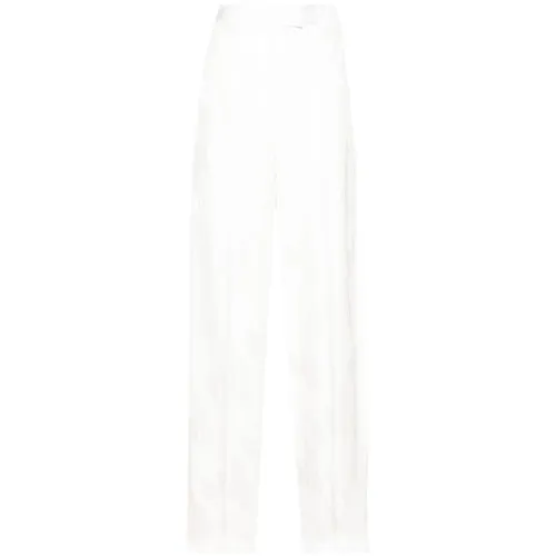 The Attico , Logo Trousers in White ,White female, Sizes: