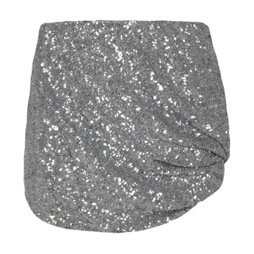 The Attico , Silver Mini Skirt ,Gray female, Sizes: