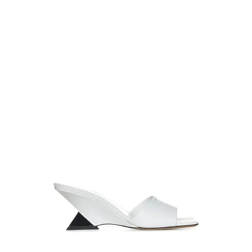 The Attico , White Pyramid Wedge Sandals ,White female, Sizes: