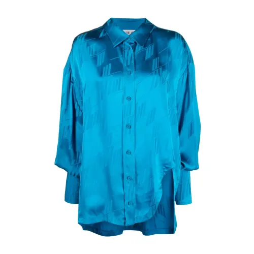 The Attico , Women's Clothing Shirts 258 Aw22 ,Blue female, Sizes: