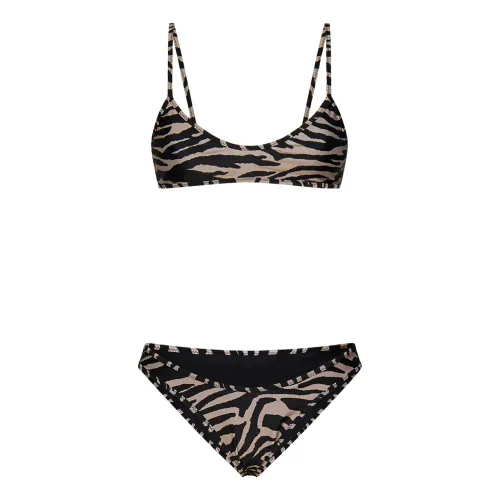 The Attico , Zebra Print Bikini Bralette Swimwear ,Multicolor female, Sizes: