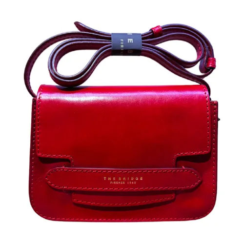 The Bridge , Red Leather Shoulder Bag Lucrezia ,Red female, Sizes: ONE SIZE