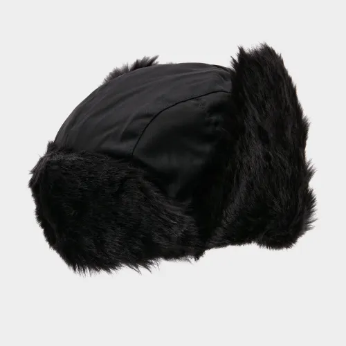 The Edge Women's Furry Trapper Hat - Black, Black
