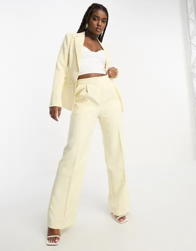 The Frolic high waist wide leg trousers co-ord in vanilla-Neutral