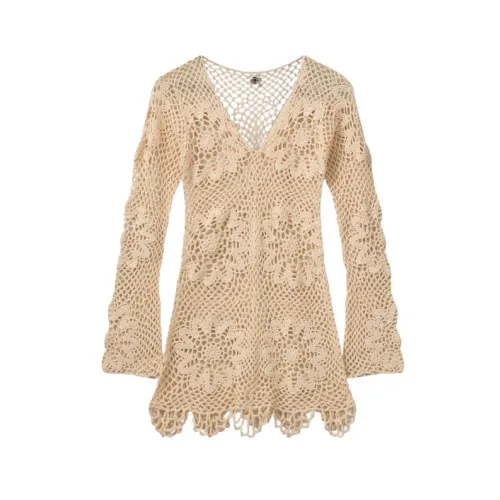 The Garment , Egypt Short Crochet Dress ,Beige female, Sizes: