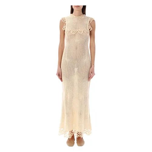The Garment , Esmeralda Net Long Dress ,Beige female, Sizes: