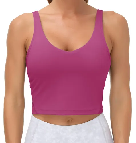 The Gym People Womens' Sports Bra Longline Wirefree Padded