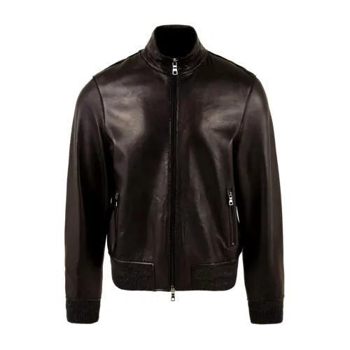 The Jack Leathers , Black Leather Coat ,Black male, Sizes: