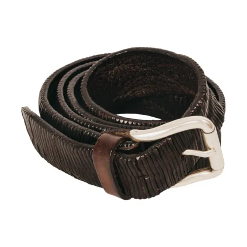 The Jack Leathers , Brown Leather Belt Tj72Lapr06 ,Brown male, Sizes:
