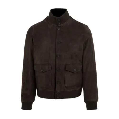 The Jack Leathers , Brown Leather Coat for Men ,Brown male, Sizes: