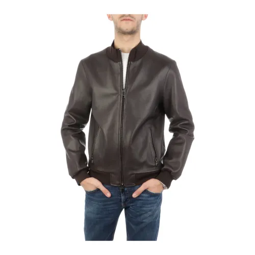 The Jack Leathers , Leather Jacket ,Brown male, Sizes: