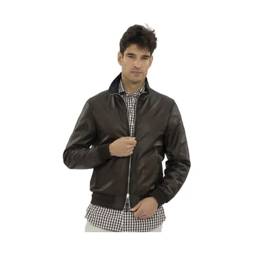 The Jack Leathers , Leather Jacket ,Brown male, Sizes: