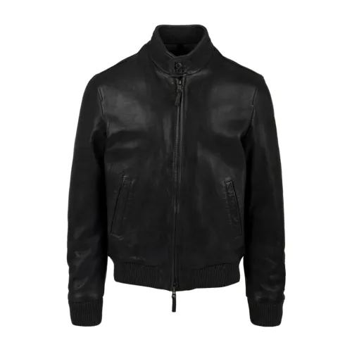 The Jack Leathers , Stylish Leather Coat ,Black male, Sizes: