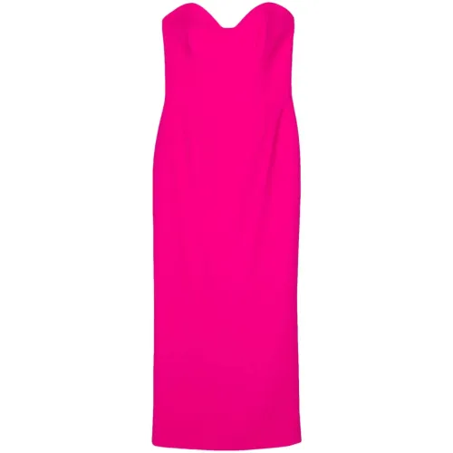 The New Arrivals Ilkyaz Ozel , Fuchsia Strapless Dress with Sweetheart Neckline ,Pink female, Sizes: