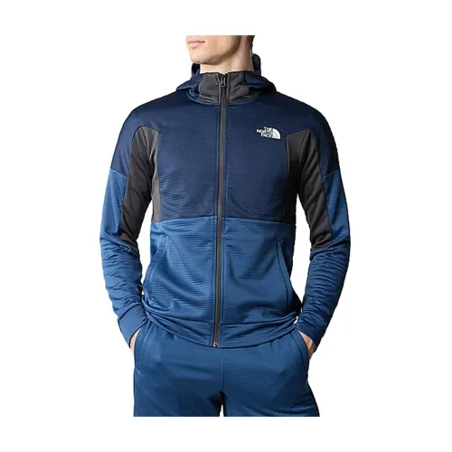 The North Face , Athletics Full-Zip Hooded Fleece Sweatshirt ,Blue male, Sizes: